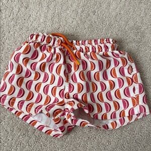 Zara Pink and Orange Patterned Swim Shorts